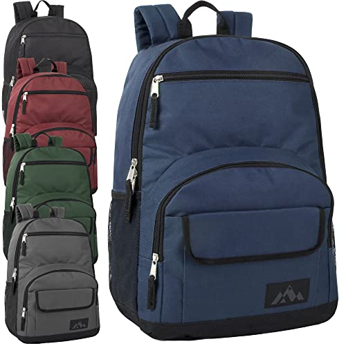 24 Pack Bulk Backpacks for Travel, Homeless in Bulk, Wholesale Backpacks with Padded Straps, Water Bottle Pockets
