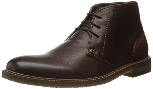 Testosterone Shoes Men's Air Alert Genuine Leather and Suede Two-Tone Chukka Desert Boot, Brown Rust, US 11