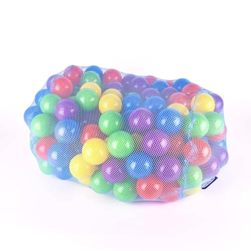 Sunny Days Entertainment 200 Ball Pit Balls for Kids, Plastic Ball Refill Pack for Kids, Phthalate and BPA Free Non-Toxic Crush Proof Plastic Ball Pack, Reusable Storage Bag with Zipper