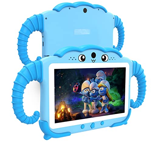 Kids Tablet 7 inch Tablet for Kids Toddlers Tablet with Case WiFi Dual Camera, Kids Android Learning Tablet Kids Software Installed Parent Controls for Boys Girls YouTube Netflix