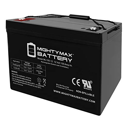 Mighty Max Battery ML100-12 - 12 Volt 100 AH, Internal Thread (INT) Terminal, Rechargeable SLA AGM Battery