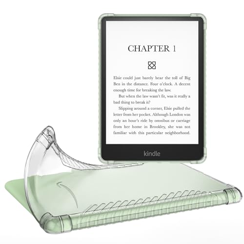 MoKo Case for 6.8' Kindle Paperwhite (11th Generation-2021) and Kindle Paperwhite Signature Edition, Ultra Clear Soft Flexible Transparent TPU Skin Bumper Back Cover Shell, Clear