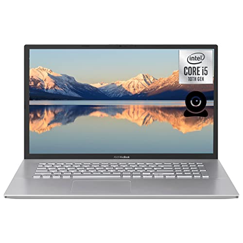 ASUS Vivobook Laptop, 17.3' HD+ (1600x900) Non-Touch Display, Intel Core i5 Quad-Core Processor, 20GB DDR4 RAM, 512GB PCIe NVMe M.2 SSD, Webcam, HDMI, USB Type-C, Wi-Fi 5, Windows 11 Home, Silver