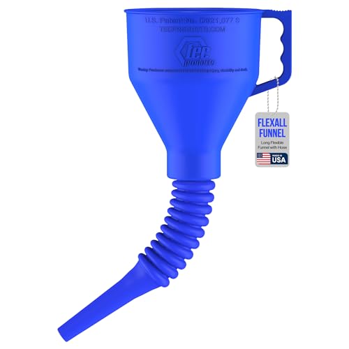FlexAll Funnel - Long Flexible Funnel with Hose, Perfect for Automotive Use | Funnel for Oil Change, Transmission Fluid | Funnel with Handle | Gas, Diesel, Oil Funnels for Cars - Made in USA