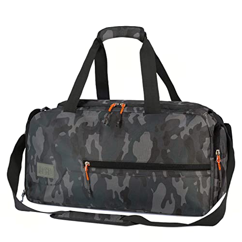 MarsBro Water Resistant Sports Gym Travel Weekender Duffel Bag with Shoe Compartment (camouflage)