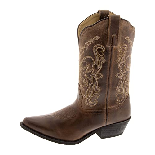 Smoky Mountain Boots | Madison Series | Women’s Western Boot | 10-Inch Height | Snip Toe | Genuine Leather | Rubber Sole & Western Heel | Man-Made Lining & Leather Upper | Steel Shank