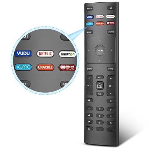 Replacement for Vizio-Smart-TV-Remote, New Universal Remote XRT136 for All Vizio Smart TVs, for Vizio TVs (D-Series/E-Series/M-Series/P-Series/V-Series)