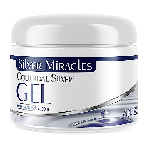 Silver Miracles Colloidal Silver Gel - Nano Silver Gel Wound Care - Healing Ointment for Burns, Sunburns & Irritated Skin - 4 Oz Unscented