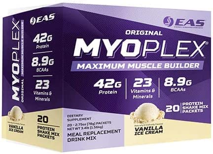 VEBA Myoplex Maximum Muscle Builder Protein Synthesis Vanilla Ice Cream 20 Packets