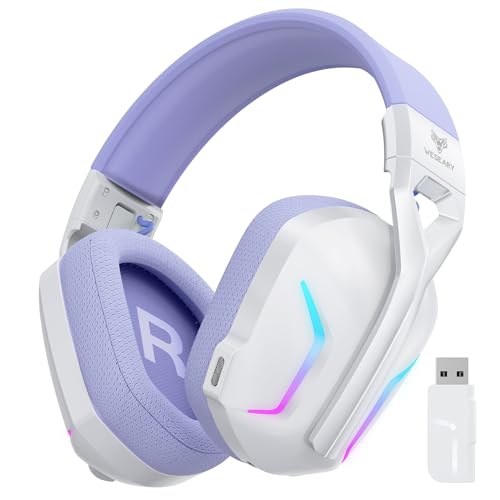 WESEARY Wireless Gaming Headphones for PS5, PS4, PC, Switch, Mac - 7.1 Surround Sound, Bluetooth Headset with Microphone and 50mm Drivers