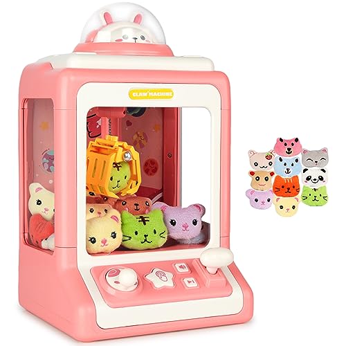 bessome Rabbit Claw Machine for Kids with Mini Prizes|Candy Machine Toys for Ages 8-13 Girls and Adults|Birthday Gifts for 6 7 9 10 12 Years Old (10 Dolls)