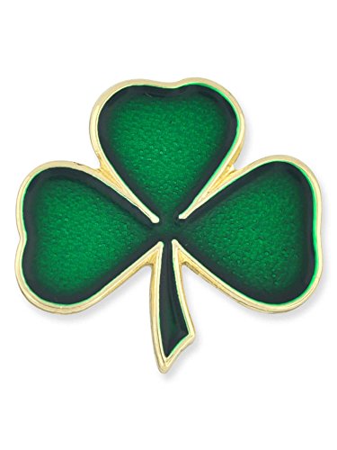 PinMart St. Patrick's Day Lapel Pin – Green Shamrock Lapel Jewelry for Women and Men – Irish Culture Celebration Pin –Gold Plated Enamel Brooch with Standard Clutch Back