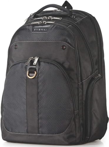 EVERKI Atlas Business Laptop Backpack - Women's or Men's Backpack for Work with 13' - 17.3' Adjustable Compartment, 32L Capacity - Travel Friendly Office Backpack Laptop Bag (EKP121), Black