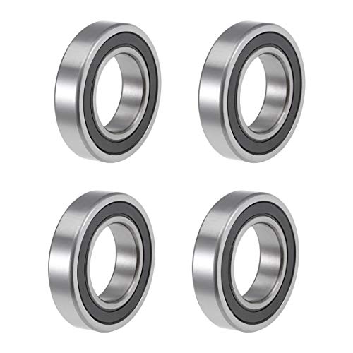 uxcell R20-2RS Deep Groove Ball Bearing 1-1/4-inchx2-1/4-inchx1/2-inchSealed Z2 Lever Bearings 4pcs