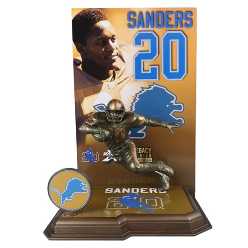 McFarlane Barry Sanders (Detroit Lions) (Bronze) (Gold Label) NFL 7' Figure