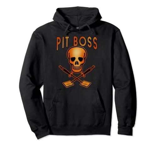 PIT BOSS Grilling T-Shirt Skull and Spatulas Pullover Hoodie