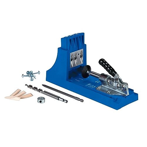 Kreg K4 Pocket Hole Jig - Adjustable, Versatile Jig for Strong Joints - Create Perfect, Rock-Solid Joints - Easily Adjustable Drill Guides - For Materials 1/2' to 1 1/2' Thick