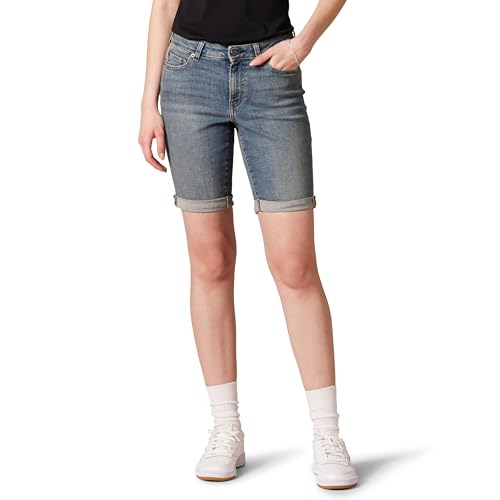 Amazon Essentials Women's 9' Denim Bermuda Shorts, Vintage Wash, 2