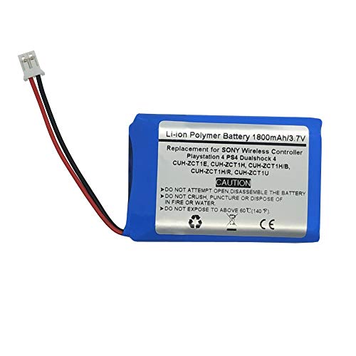 1800mAh 3.7V Battery For Sony Playstation PS4 Gold Wireless Headset & PS4 Dualshock 4 Wireless Controller Models: CUH-ZCT1E, CUH-ZCT1H, CUH-ZCT1H/B, CUH-ZCT1H/R, CUH-ZCT1U, 2015 & older models