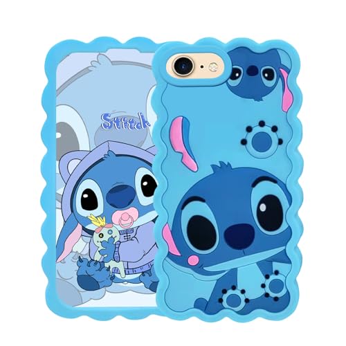ZCSIBORUI Compatible with iPhone 7/8/6/6S Case, Cute 3D Cartoon Animal Anime Character Soft Cool Shockproof Protective Shell Skin Housing Cover for iPhone SE 2020 4.7”