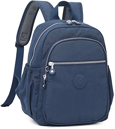 KAIERWOKE Small Nylon Backpack Mini Casual Lightweight Daypack Backpacks for Women (Navy blue)