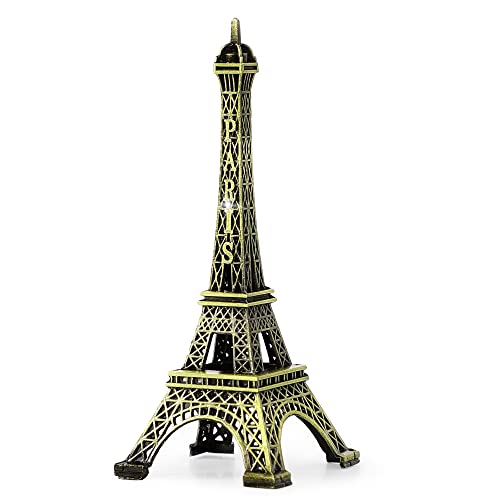 uxcell Eiffel Tower Statue Decor Mini Metal Eiffel Tower Model Figurine for Souvenirs, Cake Table Decor, Gifts, Party, Home Decoration(10cm/4 inch)