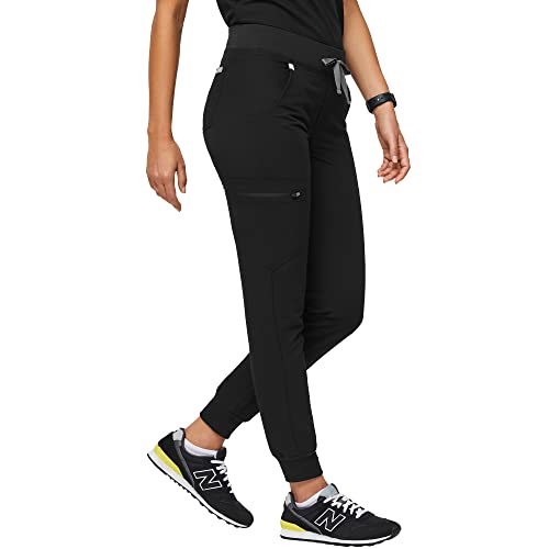 FIGS Zamora Jogger Style Scrub Pants for Women - Black, M