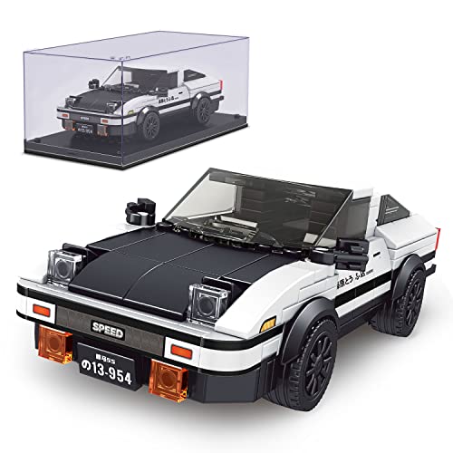 Mould King AE86 Initial D Car Models Building Toys with Clear Display Case, 27013 Collectible Model Car Kits Building Blocks, Speed Champions Racing Toy Cars for Kids Age 8+ Adults(399 PCS)