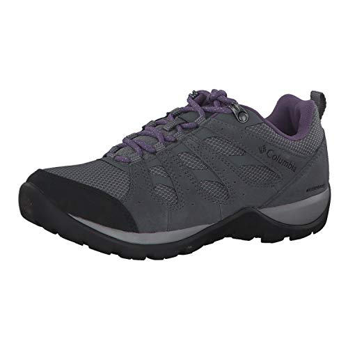 Columbia Womens Redmond V2 Waterproof Hiking Shoe, Ti Grey Steel/Plum Purple, 8.5 US