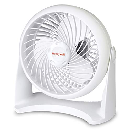 Honeywell HT-904 TurboForce Tabletop Air Circulator Fan, Small, White – Quiet Personal Fan for Home or Office, 3 Speeds and 90 Degree Pivoting Head