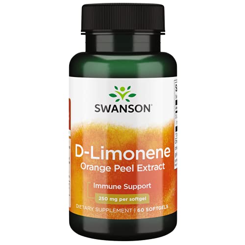 Swanson D-Limonene Cold-Pressed Orange Peel Extract 250 Milligrams 60 Sgels