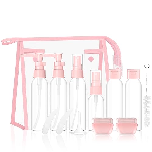 Morfone Travel Bottles kit, TSA Approved Travel Size Containers for Toiletries Leak Proof Refillable Liquid Travel Accessories with Toiletry Bag for Cosmetic Shampoo Conditioner Lotion