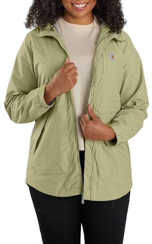 Carhartt Women's Rain Defender Relaxed Fit Lightweight Coat, Dried Clay