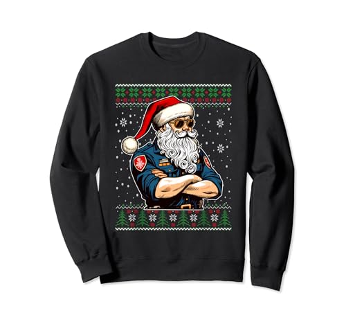 Christmas Santa Claus Police Officer Ugly Christmas Sweater Sweatshirt