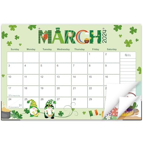 Guass Desk Calendar 2024-2025 - Colorful Desk Calendar from January 2024 to June 2025, 11.5 x 17 inches, 18 Monthly Calendar with Hanging Rope, Notes and Large Ruled Blocks for Home School Office1