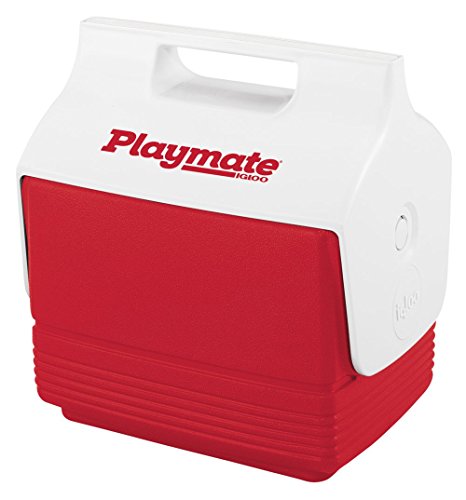 Igloo 12424 Mini Playmate Cooler, 4 quart, 6-Can Capacity, Red&white
