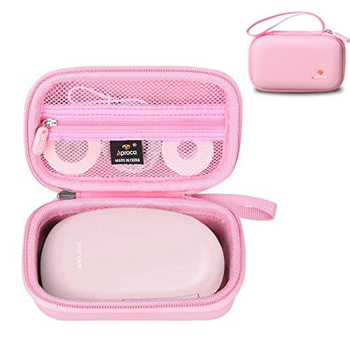 Aproca Pink Hard Travel Storage Case, for SUPVAN E10 Label Maker Machine