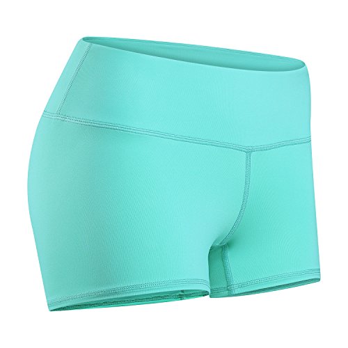 Tough Mode Women's 3' Athletic Workout Volleyball Running WOD Compression Shorts Seafoam Green