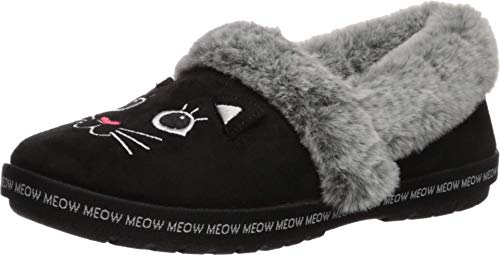 Skechers Women's Too Cozy-Meow Pajamas Slipper, Black, 9.5