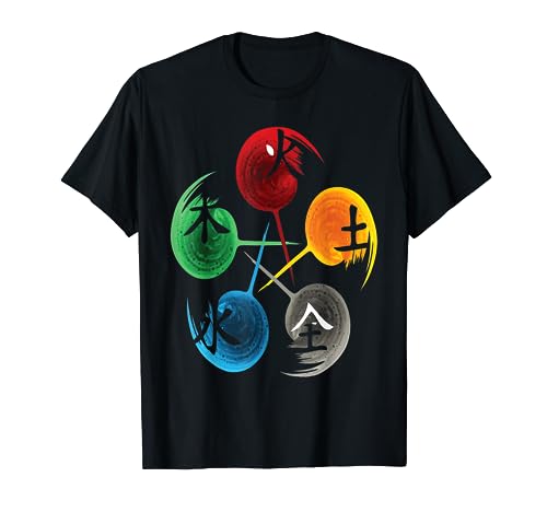 The Five Elements Of Qigong, Tai Chi tshirt Design.