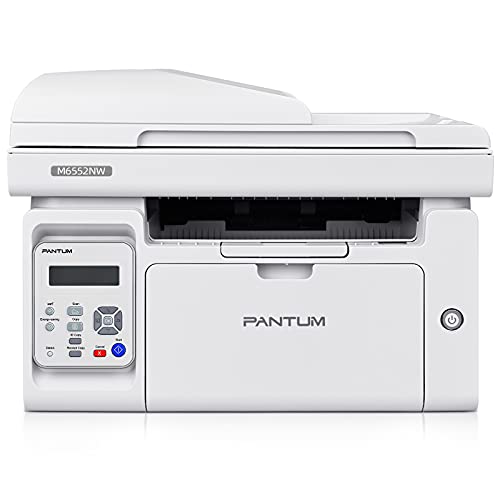 Pantum M6552NW Monochrome Laser Multifunction Printer with Wireless Networking Mobile Printing Large Paper Capacity (White)