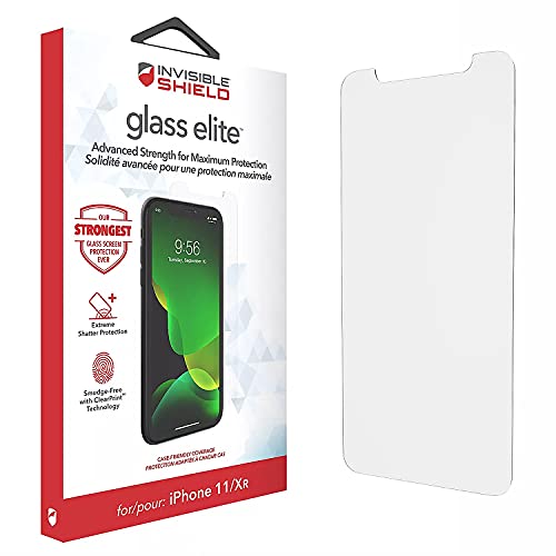 ZAGG InvisibleShield Elite Screen Protector for iPhone 11 and XR – Strongest Tempered Glass and Smudge-Free ClearPrint