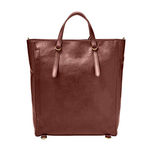 Fossil Women's Camilla Leather Convertible Backpack Purse Handbag, Henna (Model: ZB7517227)