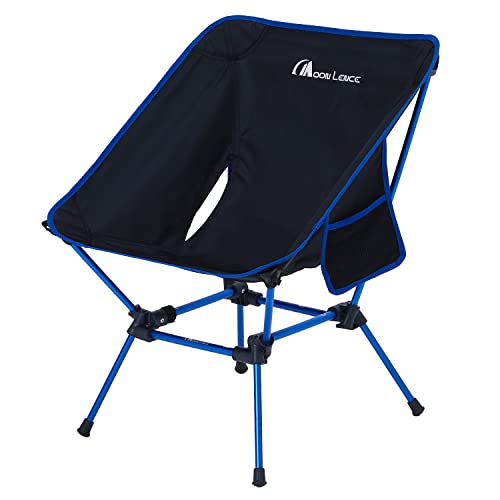 MOON LENCE Backpacking Chair Outdoor Camping Chair Compact Portable Folding Chairs with Side Pockets Packable Lightweight Heavy Duty for Camping Backpacking Hiking