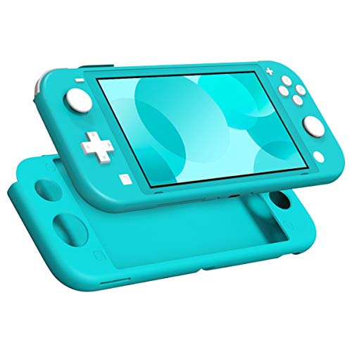 MoKo Case Compatible with Nintendo Switch Lite Console - Turquoise, Protective Silicone Cover, Shock Absorption, Anti Scratch, Easy Installation, Precise Cutouts