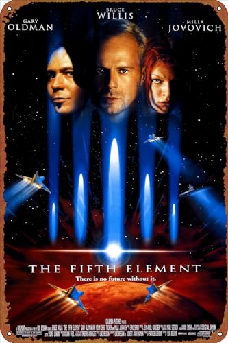 The Fifth Element (1997) Classic Movie Posters Vintage Metal Tin Sign for Club Movie Wall Art Decoration 8x12 Inches