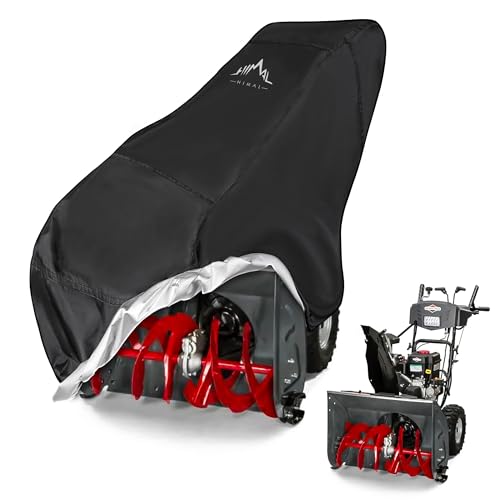 Himal Outdoors Snow Thrower Cover-600D Heavy Duty Polyester,Waterproof,UV Protection,Universal Size for Most Electric Two Stage Snow Blowers 47' L x 32' W x 40' H (L)