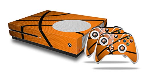 WraptorSkinz Decal Vinyl Skin Wrap Compatible with Xbox One S Console and Controllers - Basketball