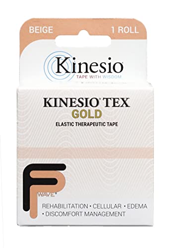 Kinesio Taping - Elastic Therapeutic Athletic Tape Tex Gold FP - Beige – 2 in. x 16.4 ft