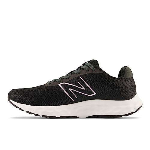 New Balance Women's 520 V8 Running Shoe, Black/White, 8 Wide